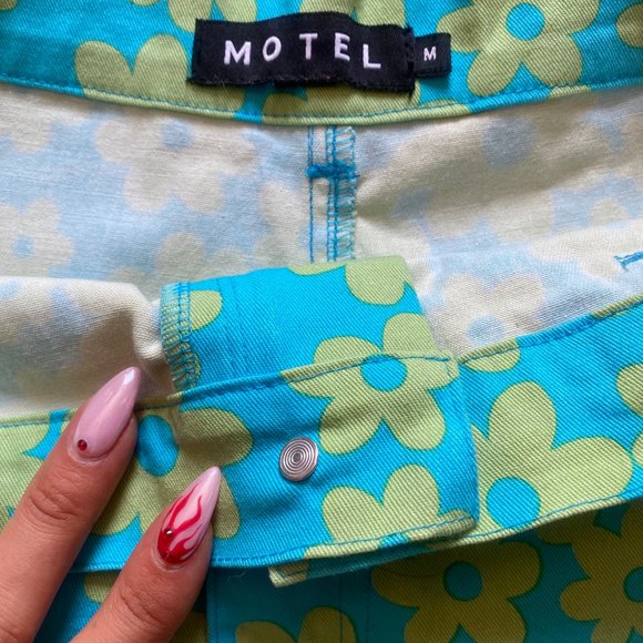 Mango blue and green groovy floral co-ord - Picture 4 of 6